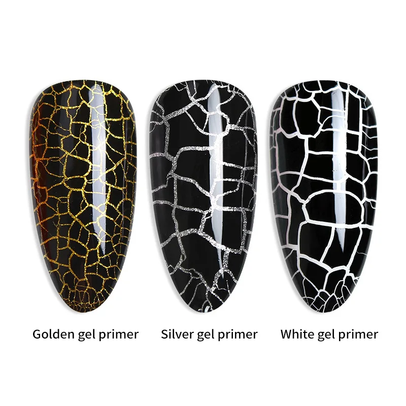 Nail Kit Professional Crackle Paint Soak Off Uv Gel Crack Gel Nail Polish