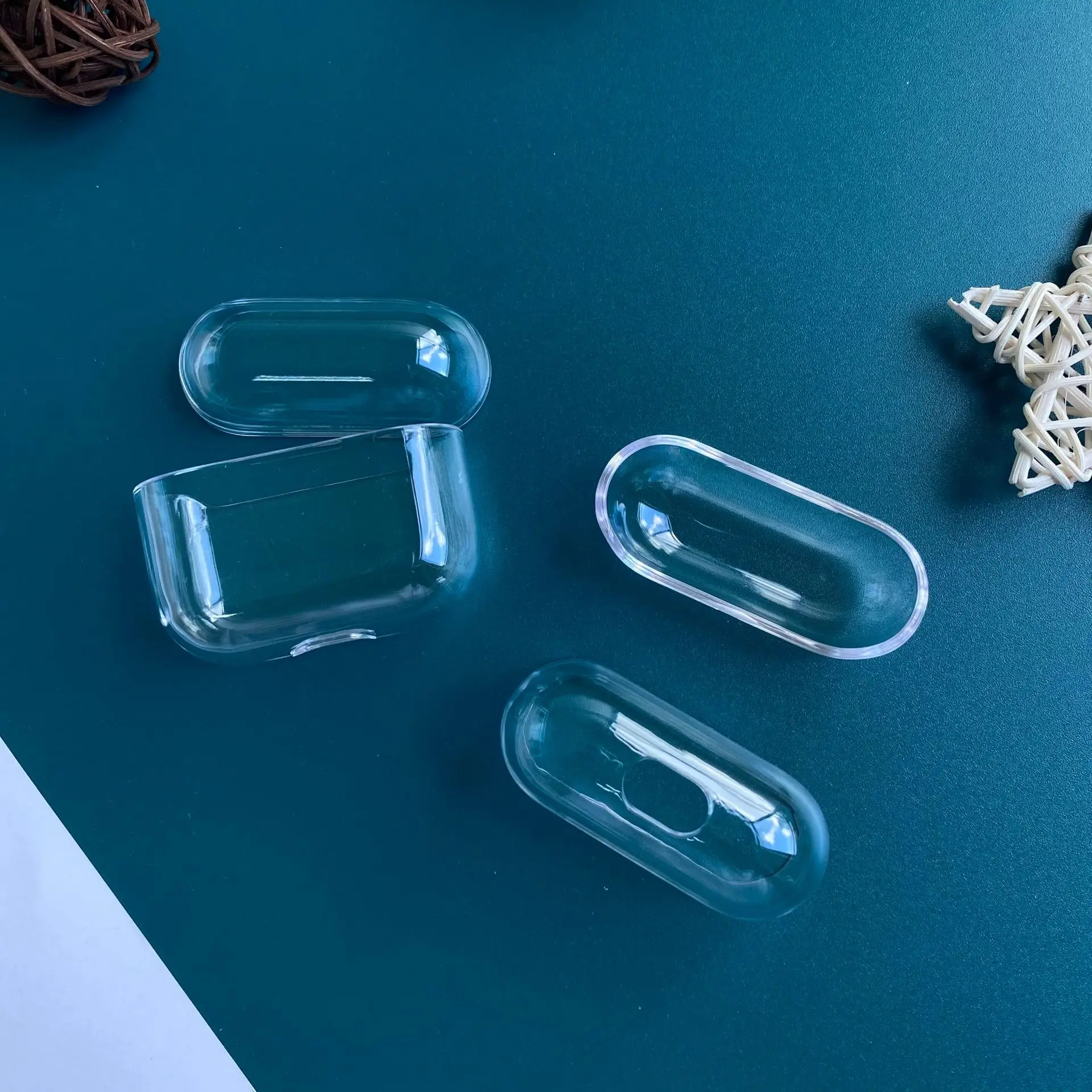 
 Прозрачный противоударный чехол для AirPods Pro 3, прозрачный жесткий чехол из поликарбоната для наушников, защитный чехол для AirPods 1 2  