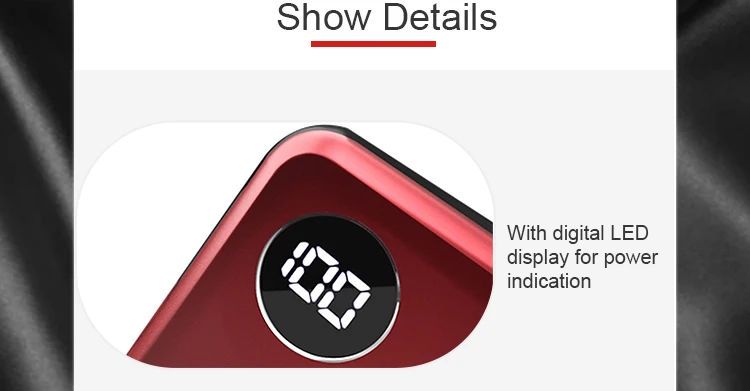 
Ice-Bingo Hot Sell 10000mah Mini Hidden White LED Light Quick Charging PD Power Banks 