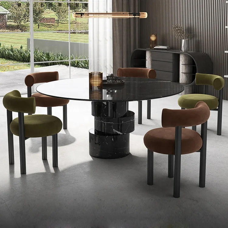 new arrive design modern turkey round natural marble dining table