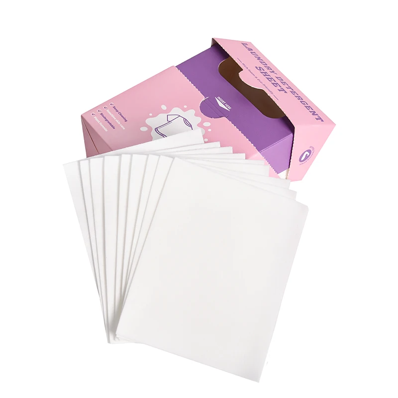 Eco-friendly Biodegradable Washing Powder Paper Laundry Sheets For Baby Custom