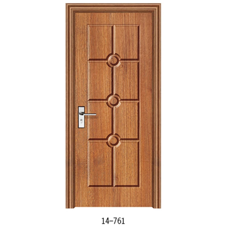 Cheap Price Modern Panel Design Bathroom Interior Room Pvc Wooden Doors With Matching Door Leaf