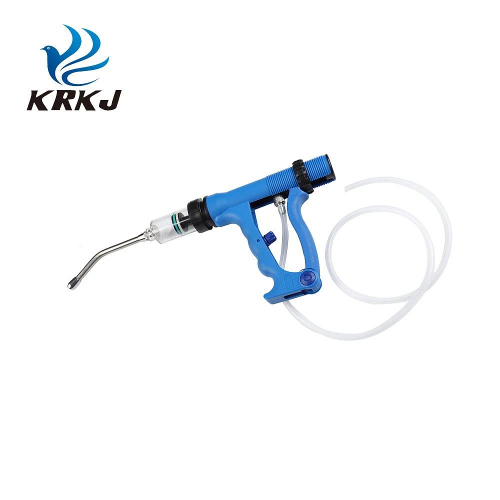 CETTIA KD113 10ml Veterinary Injection Syringe Plastic Steel Animals Automatic Drencher for