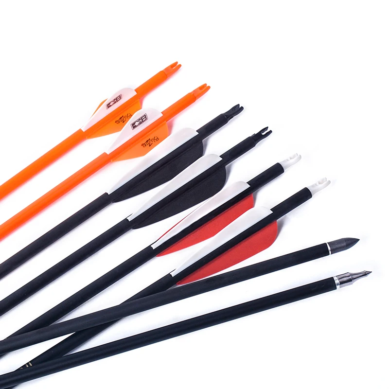 Archery hunting equipment 7.8mm replaceable tips carbon hunting arrows for compound bows