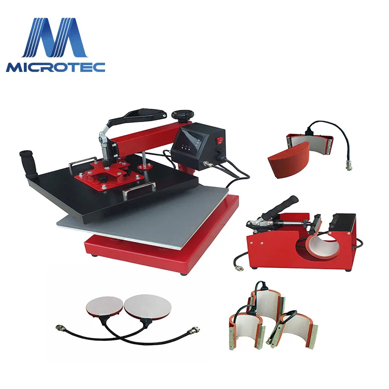 Microtec heat press Multi-functional combo sublimation press 8 in 1 heat transfer machine combo heat press machine
