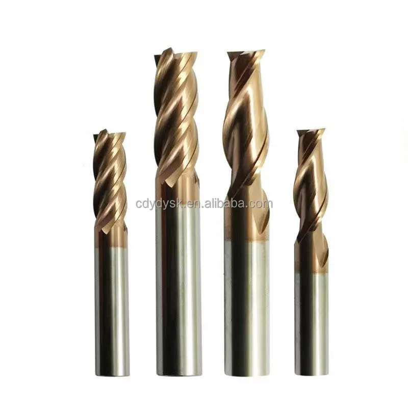 High quality 4 Flute carbide end mill  CNC indexable end mill  square integral end mills HRC55