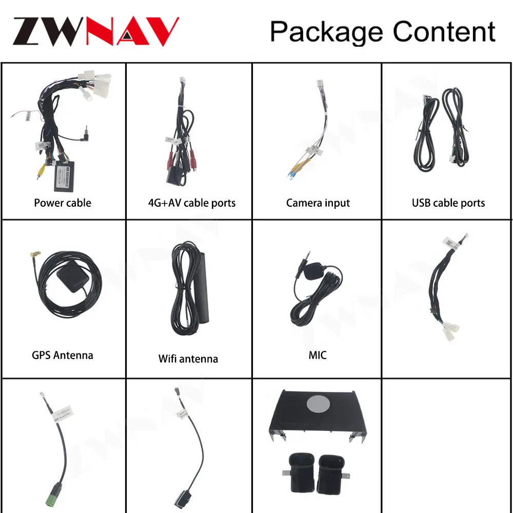 ZWNAV Touch Screen Android12 Car DVD Player GPS Navigation With Carplay Stereo Radio For Toyota Land Cruiser Prado 150 2014-2017