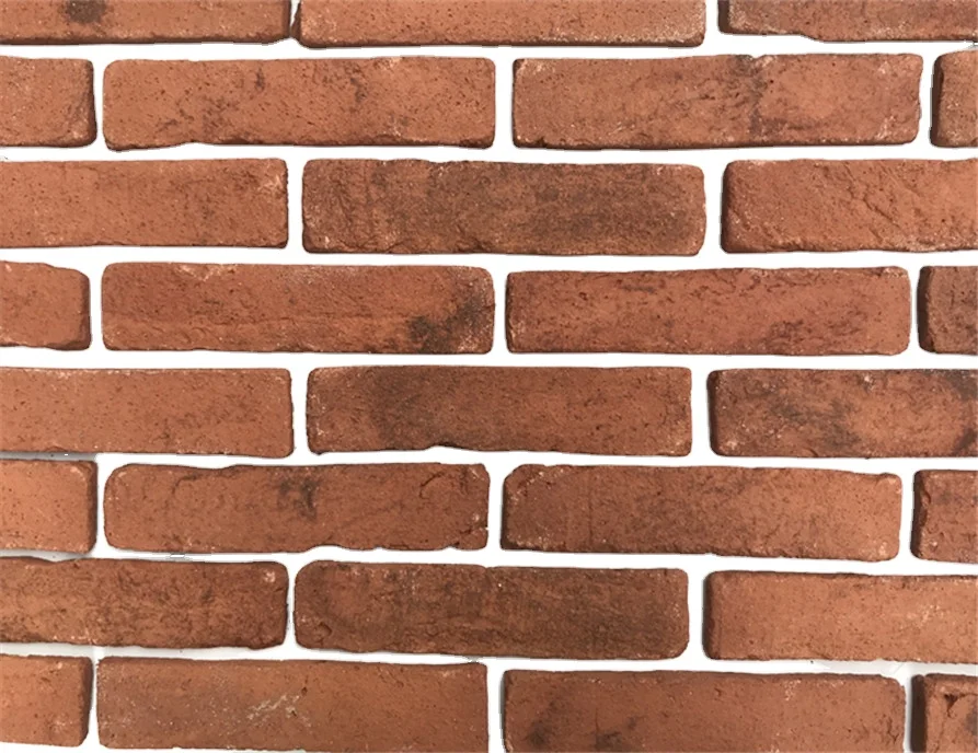 Традиционный красный античный кирпич ручной работы в старинном стиле для украшения стен