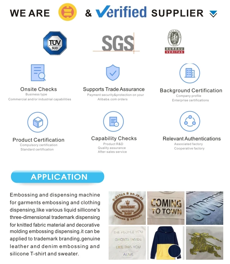 Hydraulic semi automatic garment silicone dispensing fabric digital hot embossing machine for t-shirts