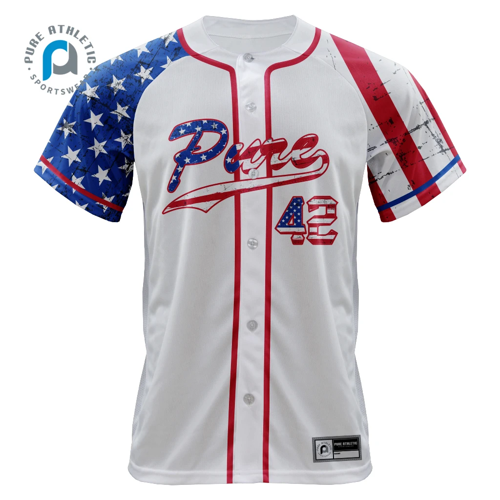 American custom baseball jersey Breathable polyester sublimation baseball jersey Youth blank Plus size baseball jersey custom