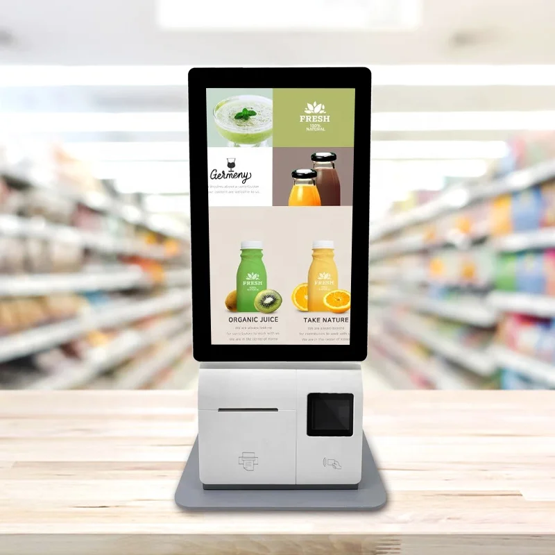 15.6 Inch Touch Screen Desktop Restaurant Retail Touch Screen Food Order Kiosk Self-Service Kiosk