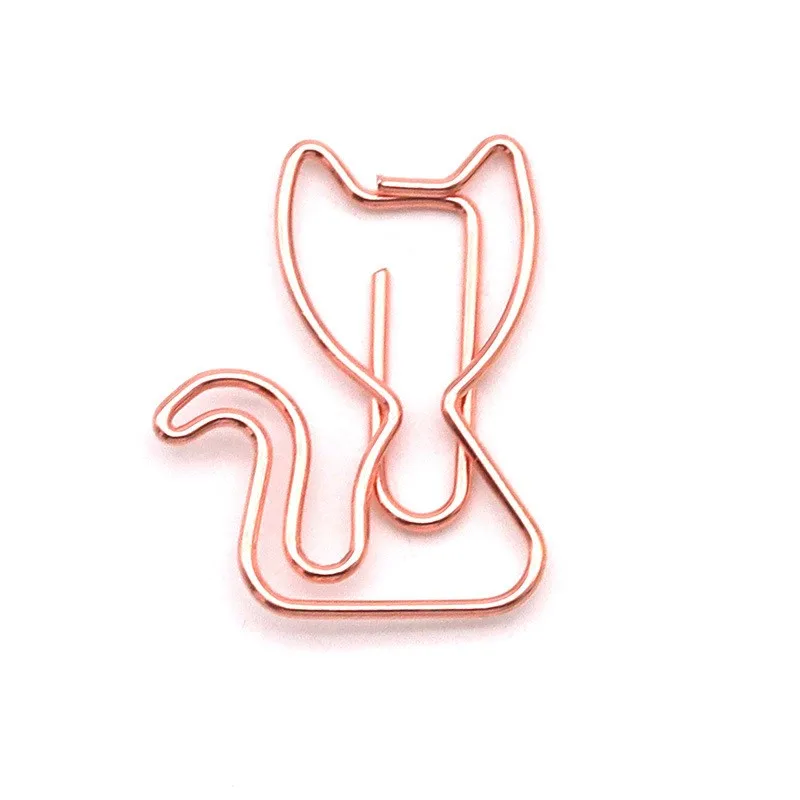 50 Piece Personalized Cat Shape Cartoon Paper Clips Decorative for for Fun Office Supplies School Gifts Wedding