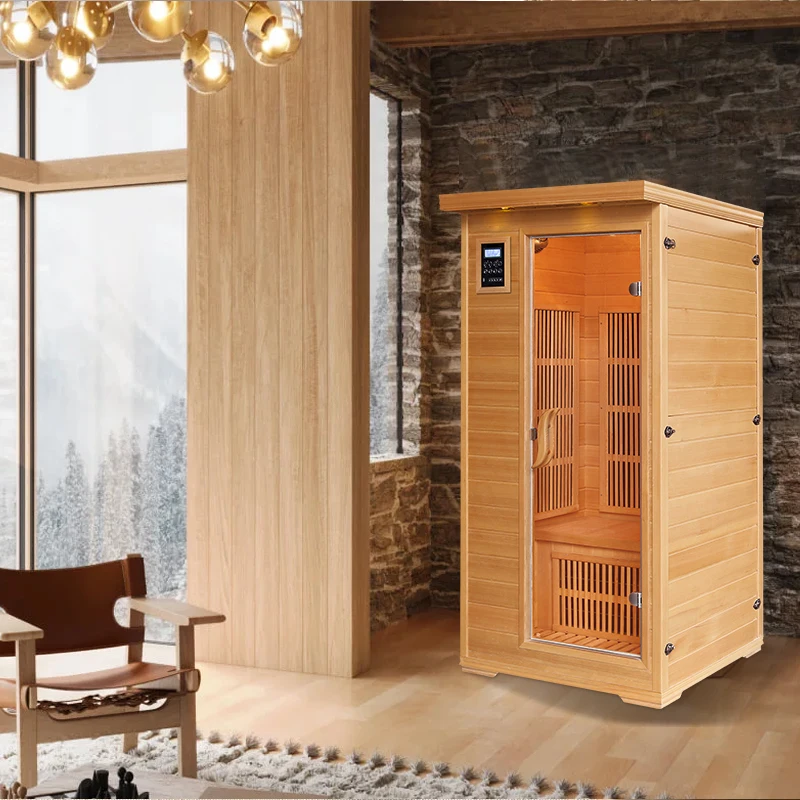Wholesale Custom Hemlock Large Soft Heat Carbon Heater Infrared Sauna 2 Person Full Spectrum Infrared Sauna Room