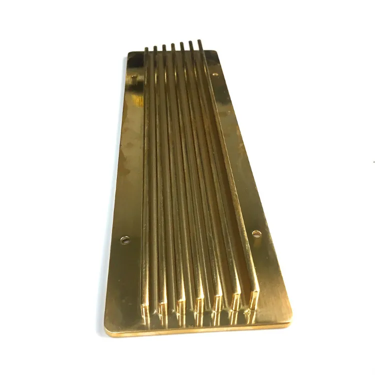 Mirror polishing mechanical keyboard brass H62 counterweight decoration block CNC milling machining