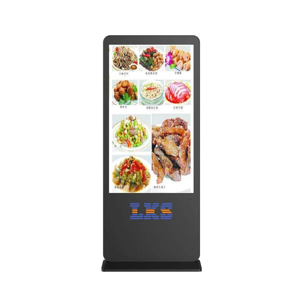 commercial supermarket store video playing audio sign board outdoor led monitor touch screen advertisement
