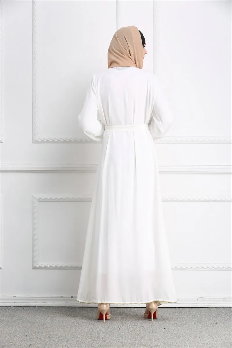 Ladies fashionable eastern dresses muslim beaded plus-size cardigan hijab religious meaning islamic clothing jubba