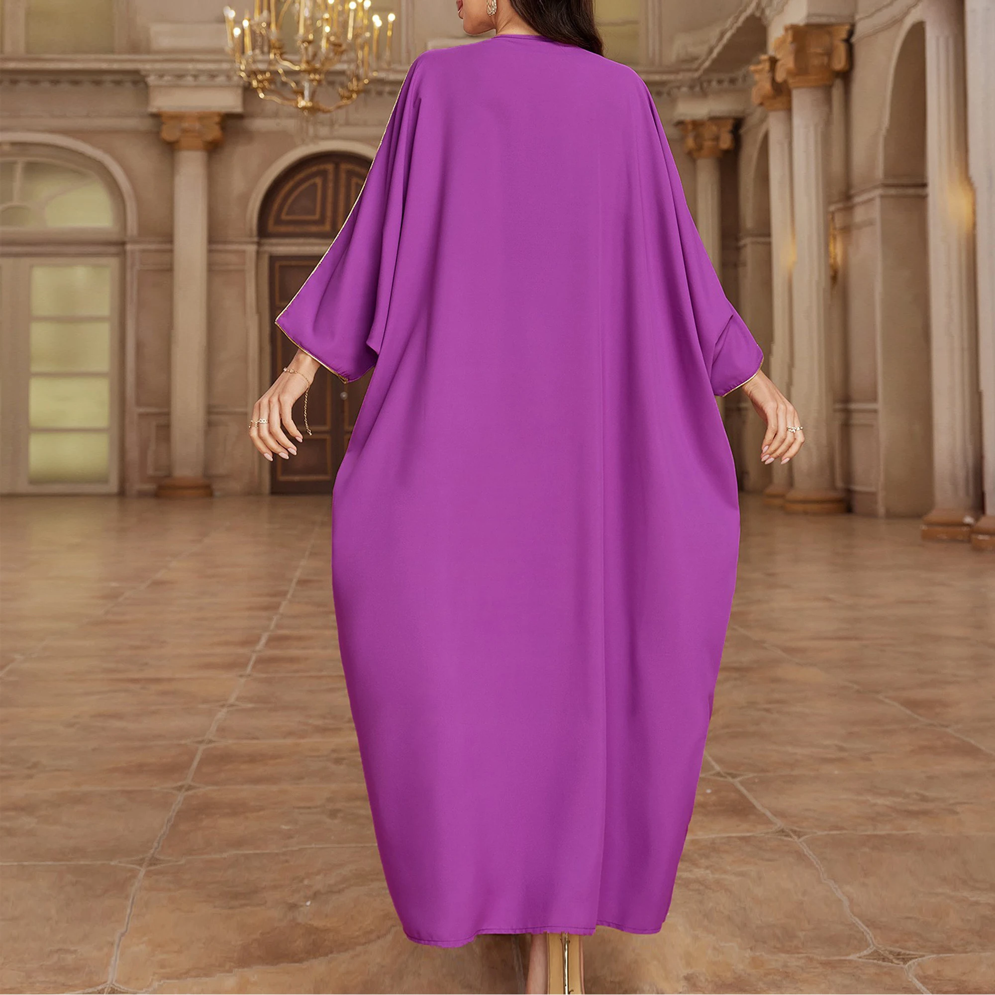 Custom Middle East Dubai Ethnic Style Embroidery Long Sleeve Muslim Uniform Dress Islamic Clothing For Women