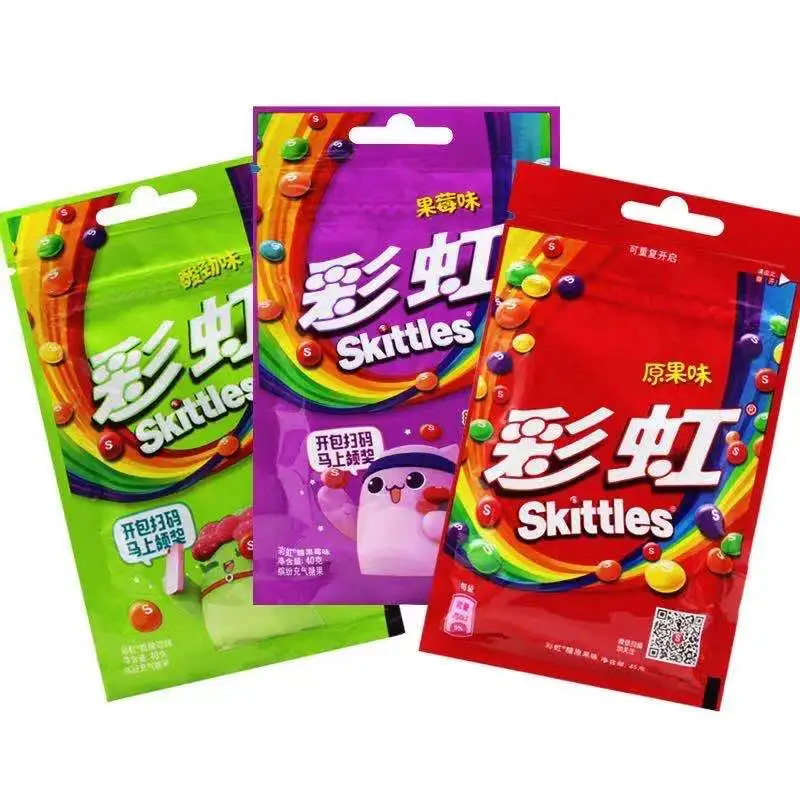 Hot sale rainbow candy 9g*bag original fruit flavor leisure children snack fruit jelly