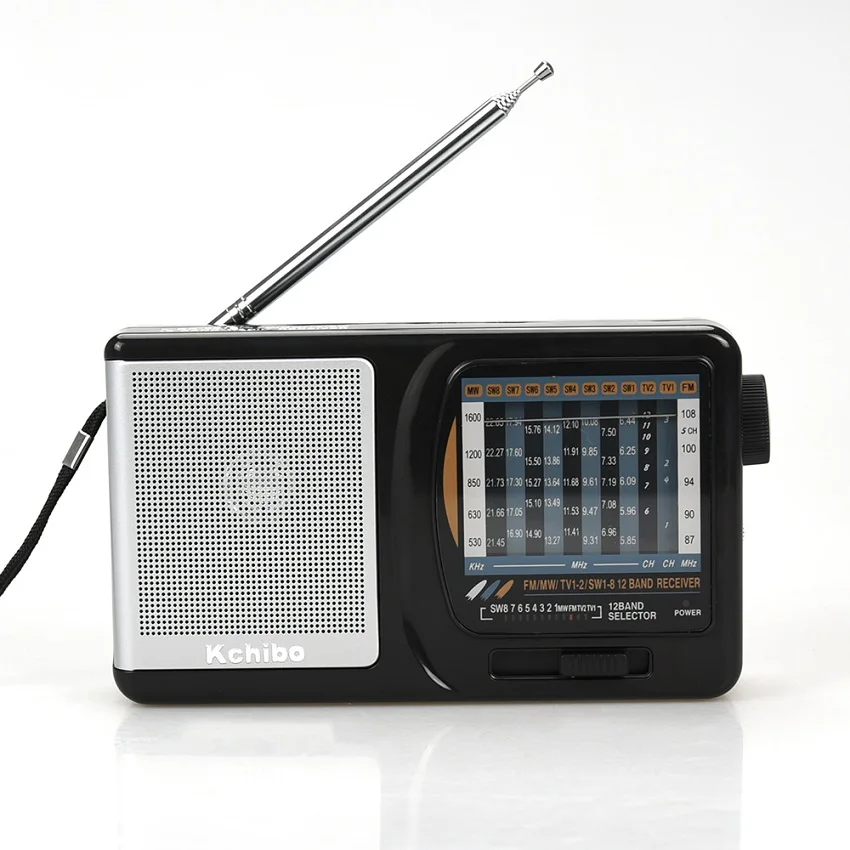 Portable multiband FM/MW/TV/SW 12 band radio