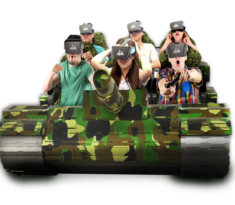 Arcade Virtual Reality Electric Tank 9d Simulator 9d VR Motion Chairs Roller Coaster Manufacturer Exporters