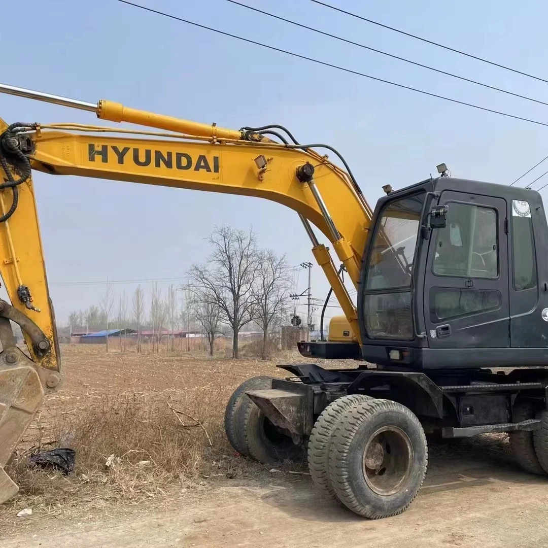Оригинальные экскаваторы Hyundai 150W-7 210W-9 распродажа подержанные низкие рабочие часы хорошее состояние производительность двигатель Cummins