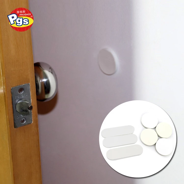 Protector Round White Self Adhesive Wall Guards Stopper Door Handle Bumper Stop
