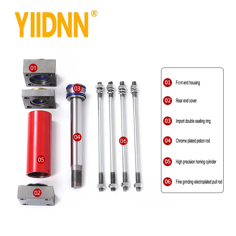 HOB Series Hydraulic Cylinder For Industrial Machinery Equipment Lifting Double Acting Hydraulic Cylinder