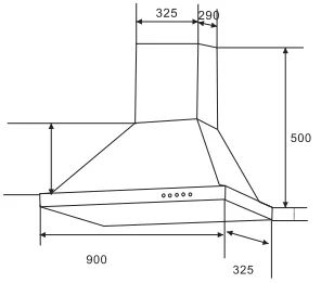 Home appliances 900mm with Aluminum filters kitchen chimney cooker hoods