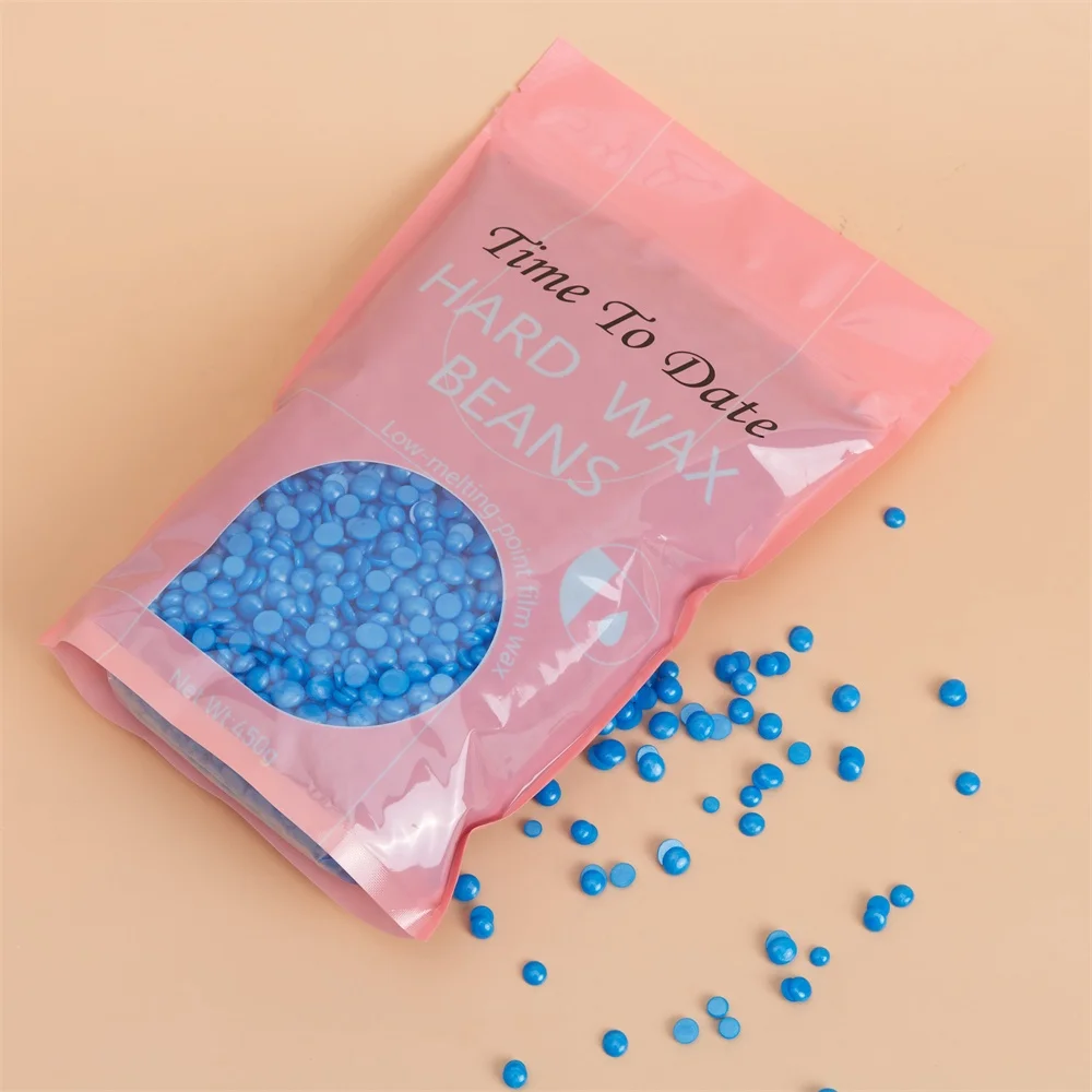 Time to date 1LB hypoallergenic rosin free azulene chamomile sea blue For Face Eyebrow Leg Bikini 450g Brazilian Waxing