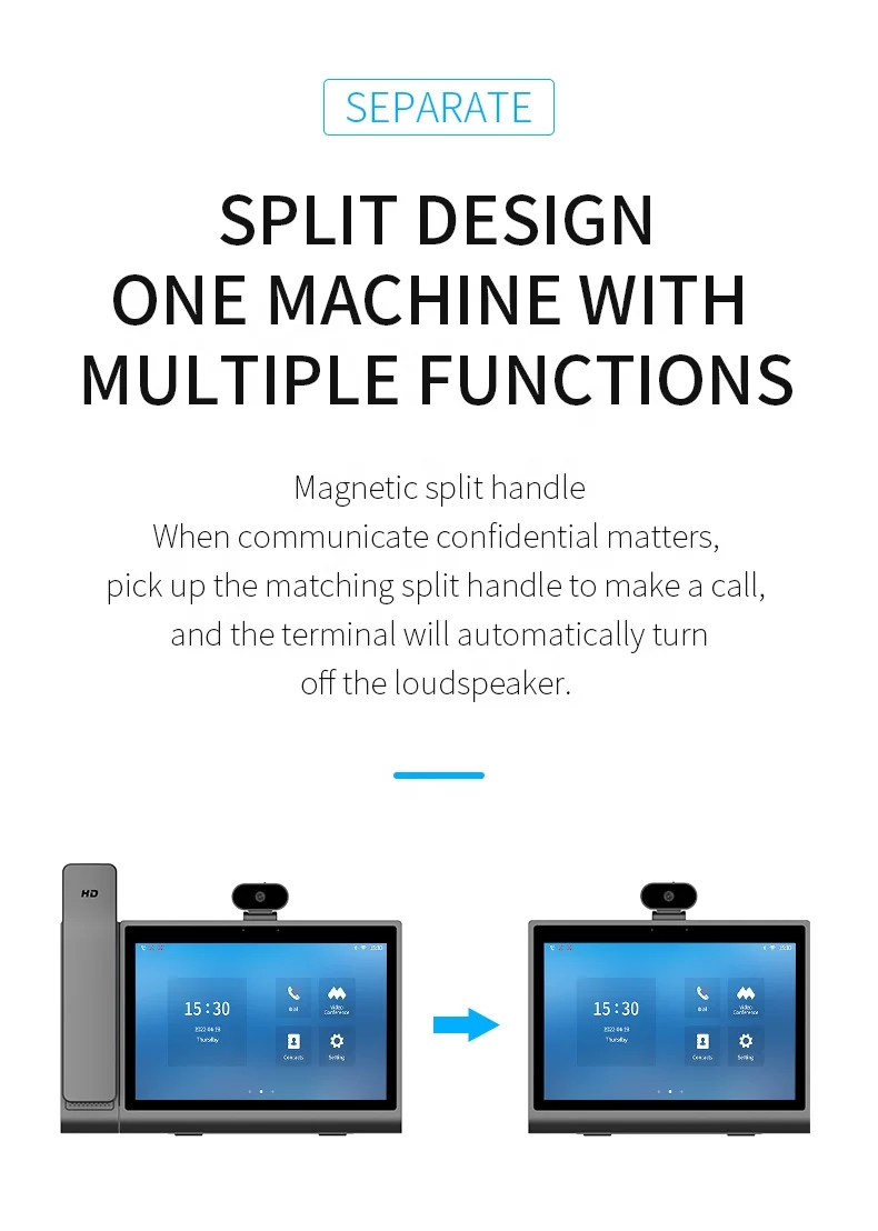 OEM ODM Office School Hospital Business 10 Inch Smart Android IP WiFi Wireless VoIP POE SIP Video Telephone