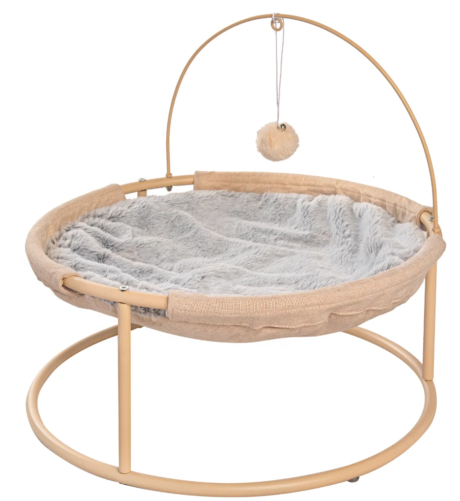 Custom Winter Fall Plush Various Sizes Colors Wooden Dog Cat Beds Indoor Camping Elevated Pet Bed for