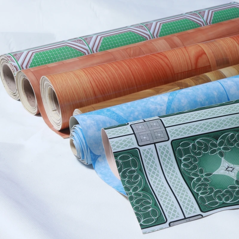 Wholesale Customized laminate 1.0mm-1.6mm sponge foamed linoleum parquet carpet PVC Vinyl Flooring