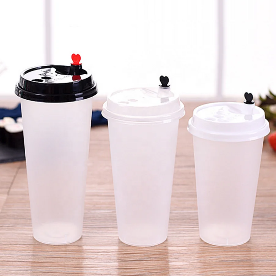 Fruit Salad Frosted Disposable Plastic PP Injection Cup For boba Tea Milkshake