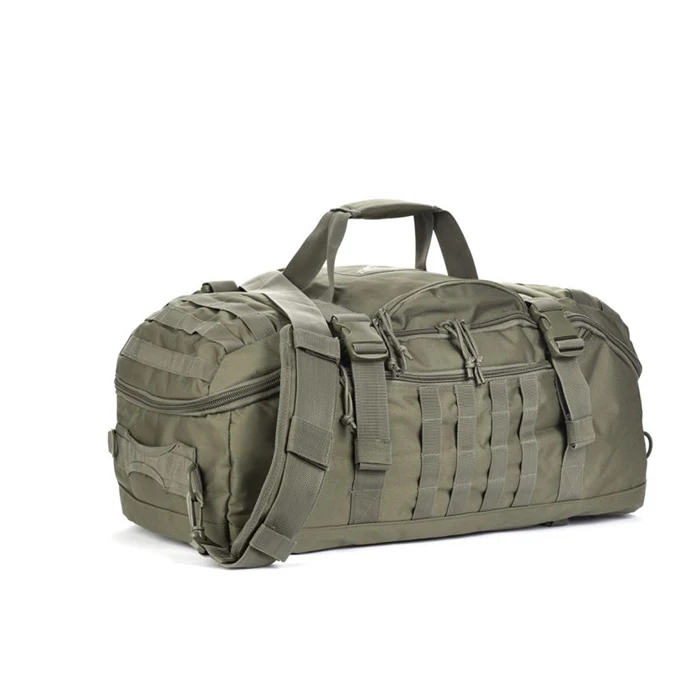 Waterproof sport Heavy Duty waxed canvas duffle bag men molle gym bag with custom logo For Outdoor