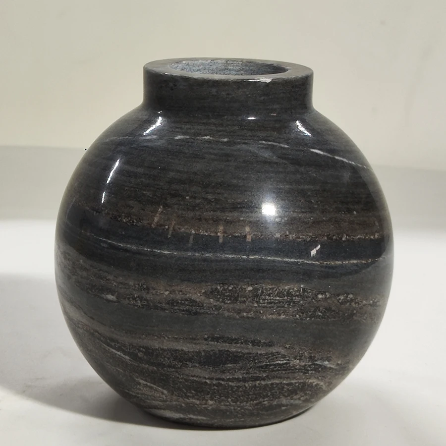 High Quality Antique Style Home Tabletop Marble Vase Art Ornament Wedding Decoration Stone Vases for Flower
