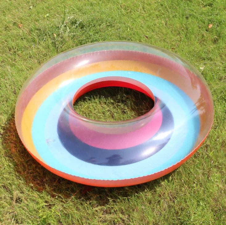 Funny Inflatable Pool Float Toys Swim Tubes for Swimming Color Translucent Swimming Ring