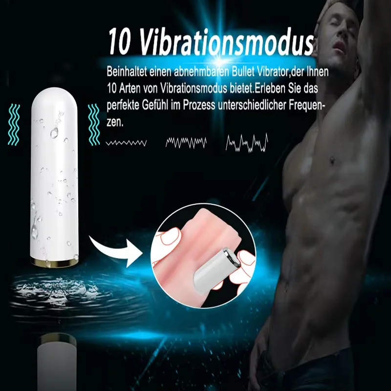 Male Masturbation Cup Vibration Sucking Pocket Pussy Vagina Penis Stroker Adult Sex Toys For Men