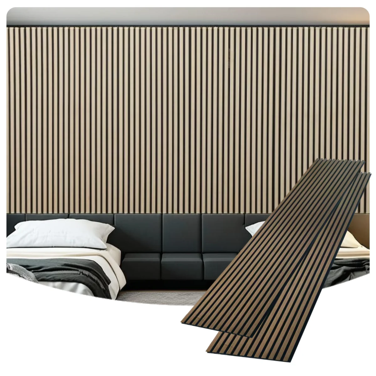 Decorative soundproof 3-side wall wood products packaging boxes etc wall paneling sheet