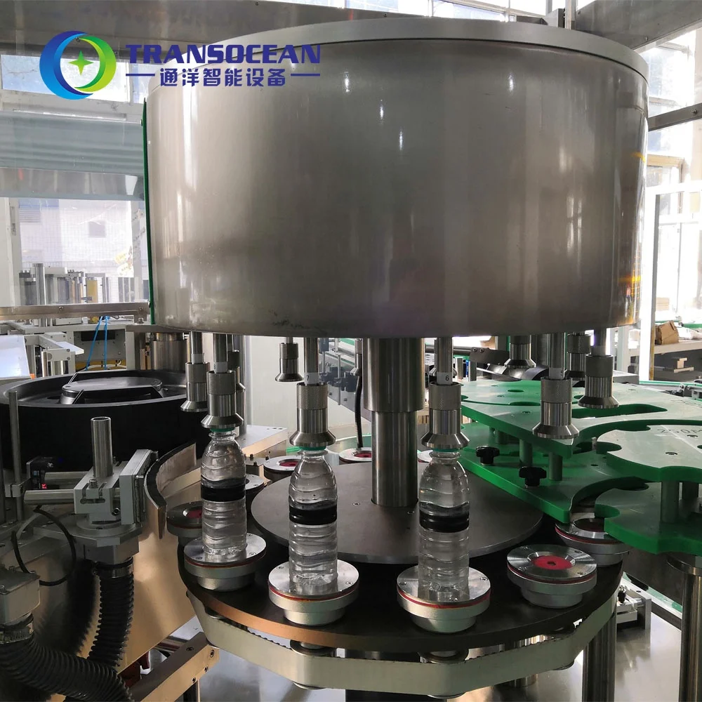 
rotary automatic star wheel hot melt glue opp round water 500ml bottle labeling machine 12000 BPH 
