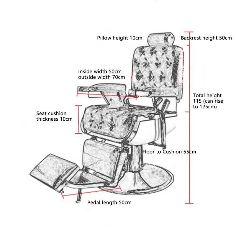 QFP-BC014 2022 New Design Hair Salon Barber Chair Heavy Weight Hydraulic