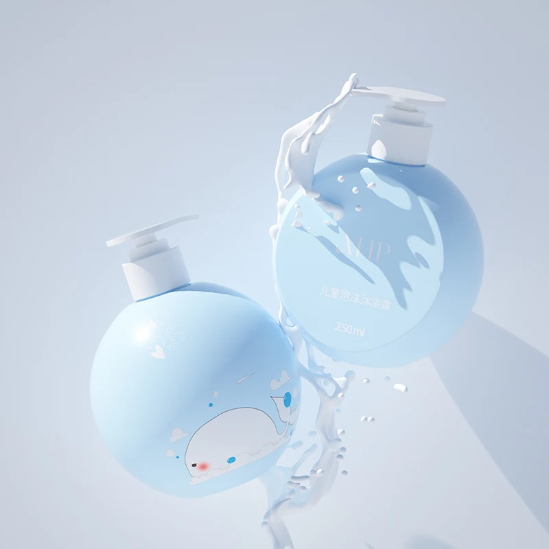 luxury baby shampoo body wash lotion shampoo pump bottle kid skincare packaging produits cosmetiques pour bebe