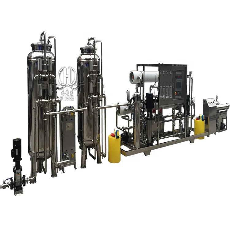 2T/H Double stage RO system by pneumatic automatic with pasteurization treatment