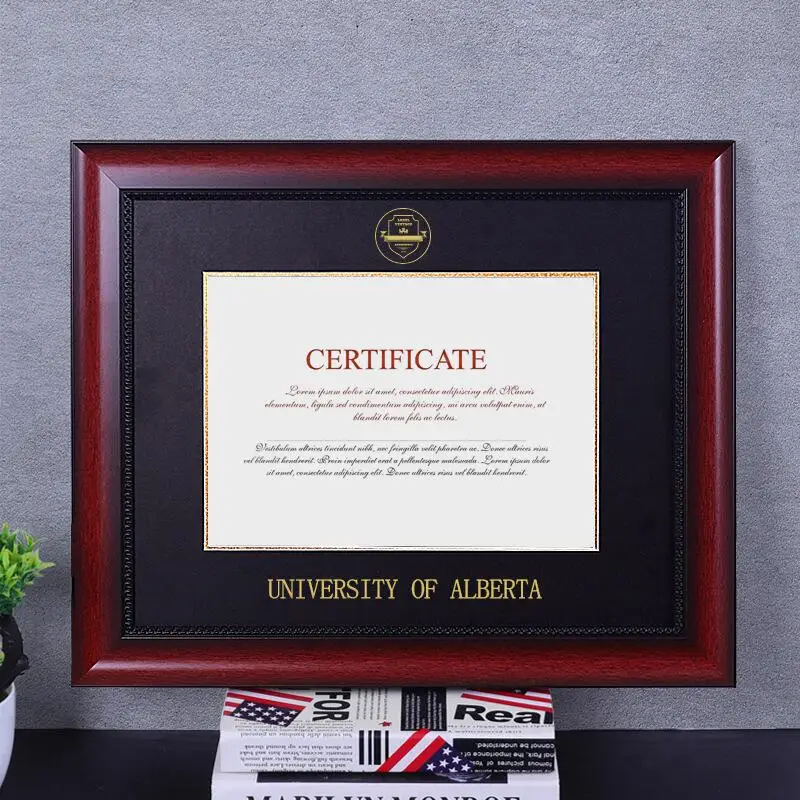 Retro Photo Frame, Double-Layer Cardboard Honor Certificate Authorization Letter Frame, Commemorative Photo Frame