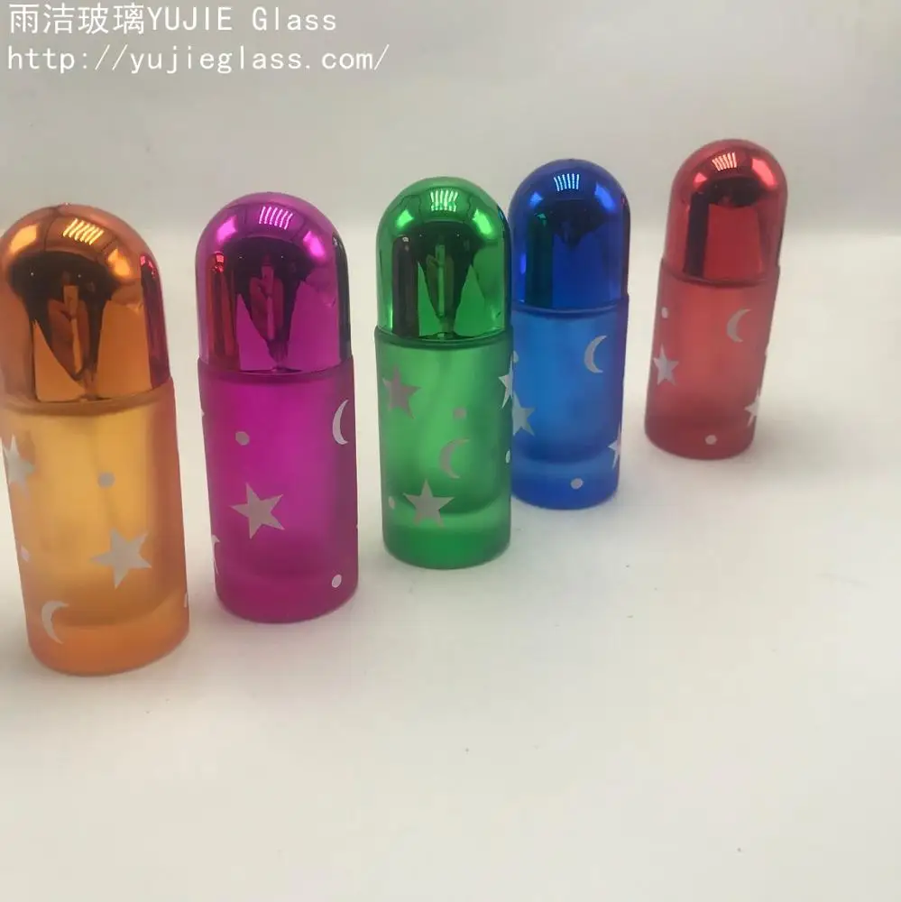 YJ-00198 Grind Arenaceous Printing Stars And Moons 20ml Empty Glass Perfume Bottle Luxury