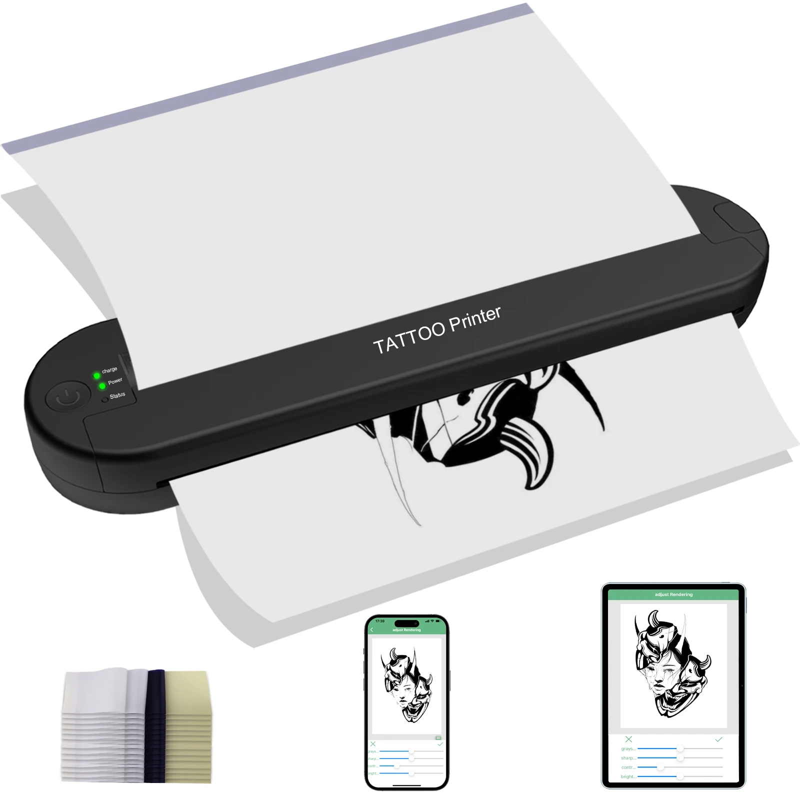 Tattoo Printer Machine Tattoo Stencil Printer Wireless Battery Tattoo Thermal Copier Machine  Transfer Printer