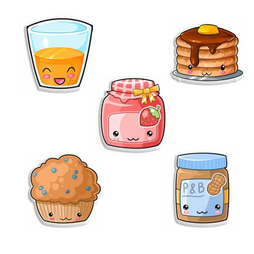 Snack Cartoon Printed Planar Resin Cake and Juice Cabochons 50pcs/lot for DIY Bow Kids Crafts Decorations Handmade Material