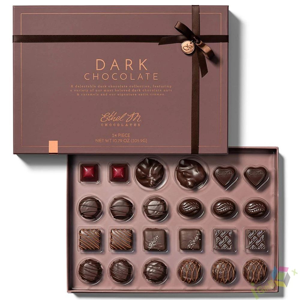 Custom Low Cost Empty Fancy Chocolate Boxes Weeding Candy Food Gift Packaging Box With Tray