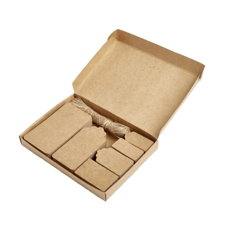 Custom White Black Kraft Paper Tags Gift Tags Craft Hang Tags Garment Accessories Hangtag Mixed Shape