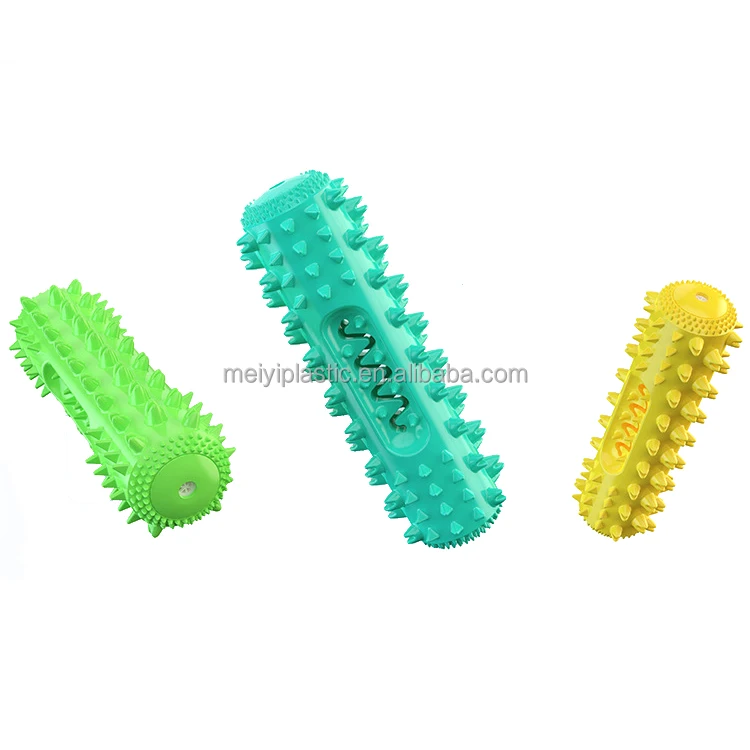 Cylindrical Shape Of Squeaky Dog Toys Dogs Chew Toys, Toothbrush Stick Dog Interactive Bite Bone Toys with Durable