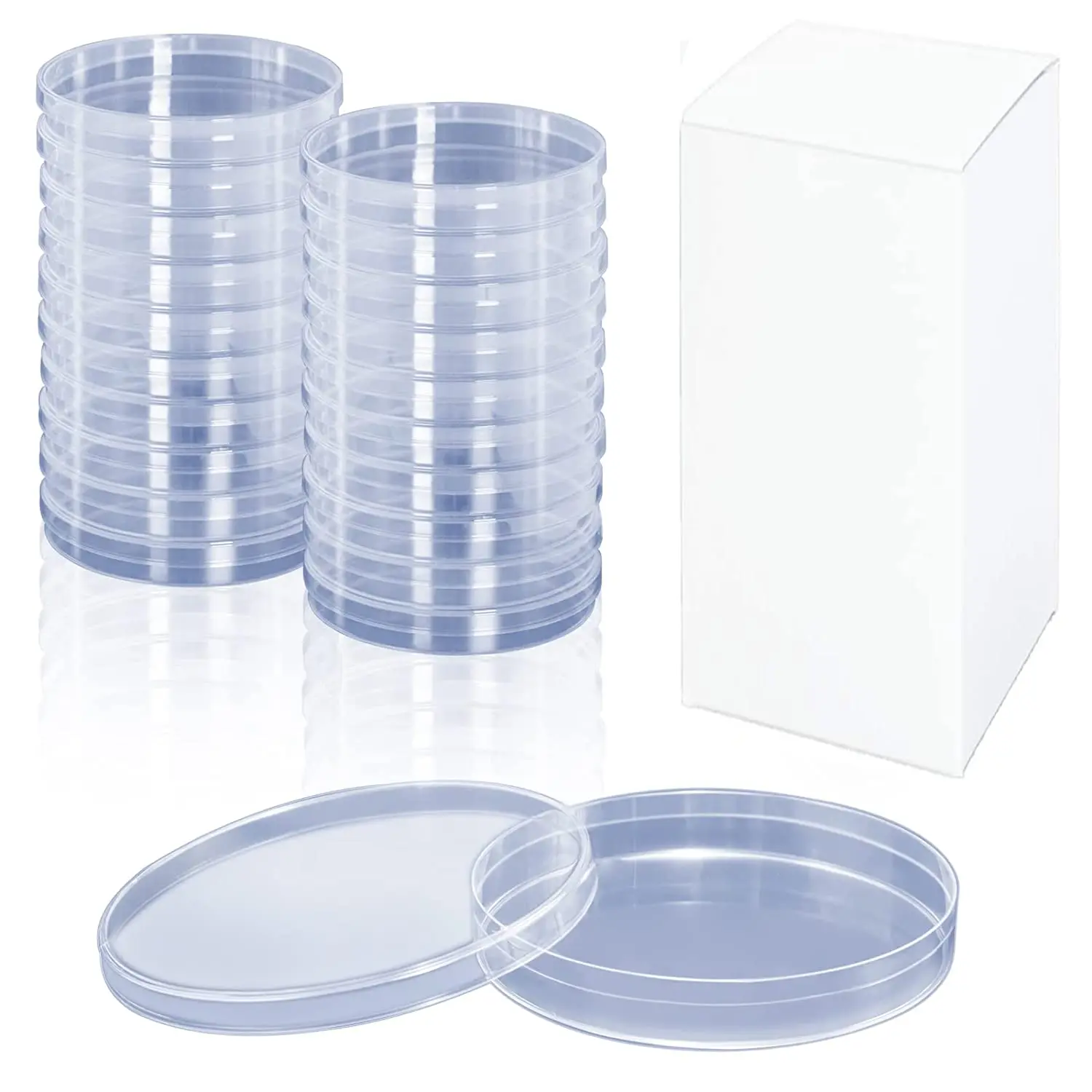 90 x 15mm Bioresearch Sterile One-room Petri Dishes with Lids for School Science Projects